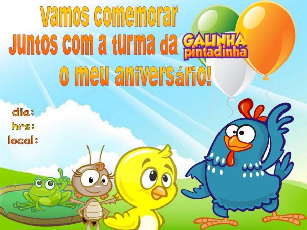 Convite Galinha Pintadinha
