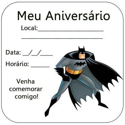 CONVITE DO BATMA